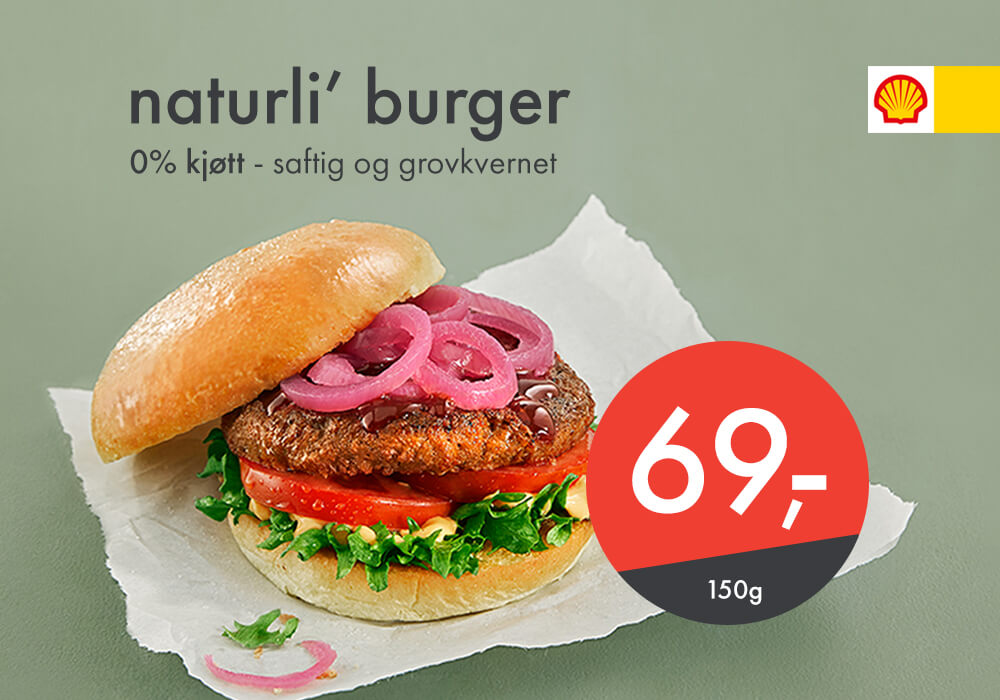 NYHET: Naturli' burger til 69,-